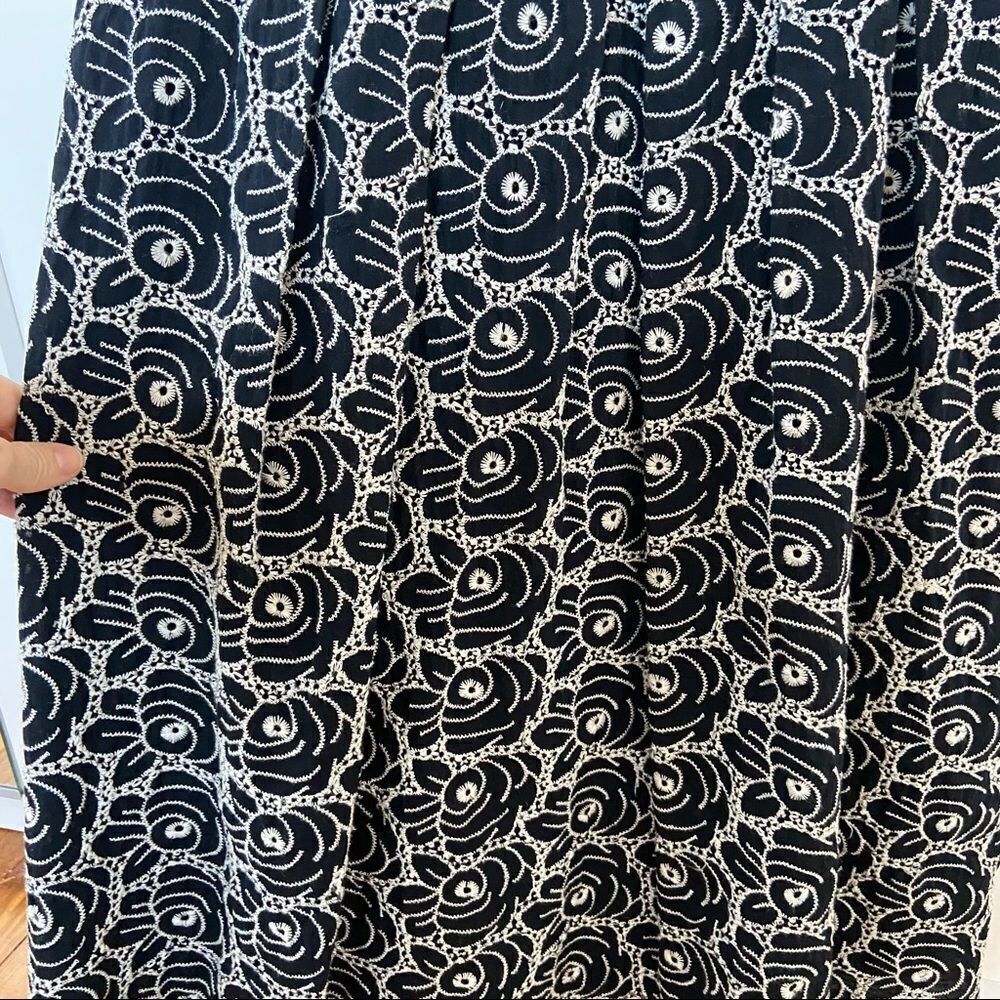 Eliza J Black & White Floral Embroidered Print Dress Size 10 - Picture 4 of 7
